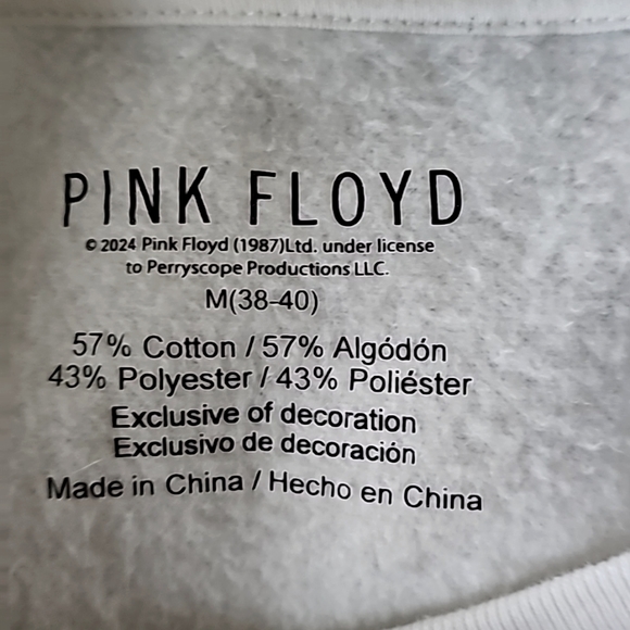 Pink Floyd Crewneck Mens Size M - Picture 3 of 3